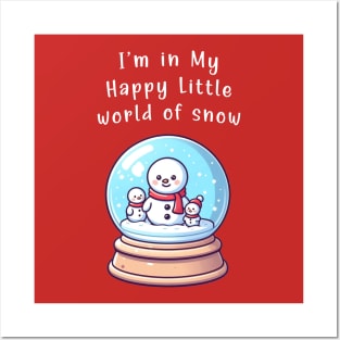 Introvert winter family, happy little world of snow Posters and Art